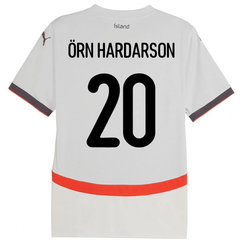 Danxen Damen Island Sesar Örn Hardarson #20 Weiß Auswärtstrikot Trikot 24-26 T-Shirt Schweiz