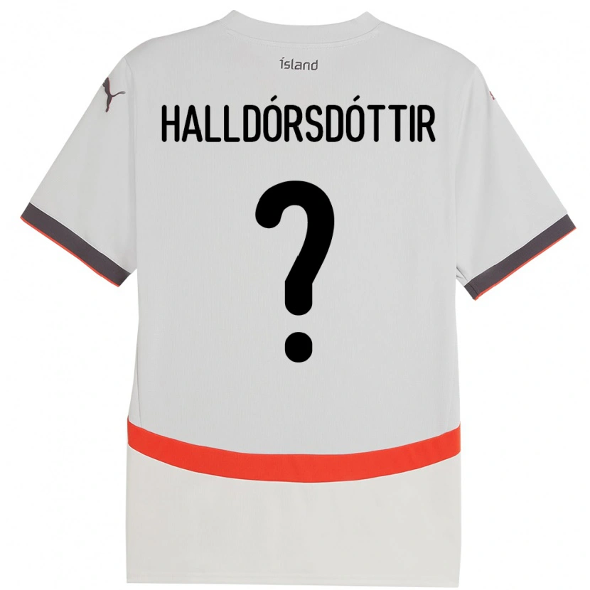 Danxen Damen Island Ásdís Karen Halldórsdóttir #0 Weiß Auswärtstrikot Trikot 24-26 T-Shirt Schweiz