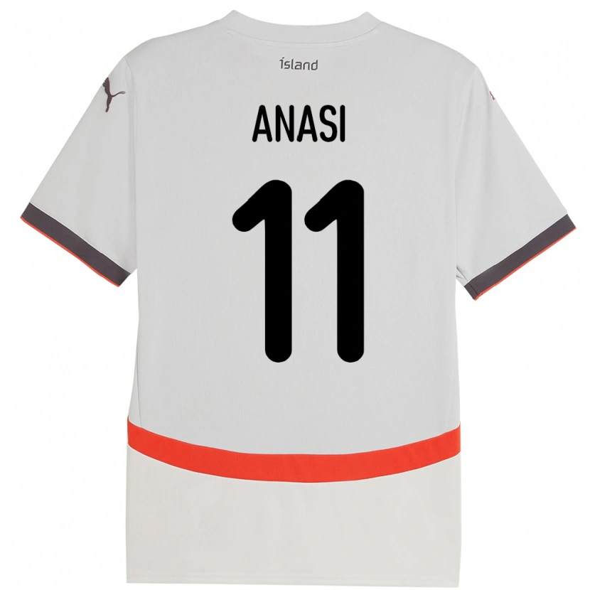 Danxen Damen Island Natasha Anasi #11 Weiß Auswärtstrikot Trikot 24-26 T-Shirt Schweiz