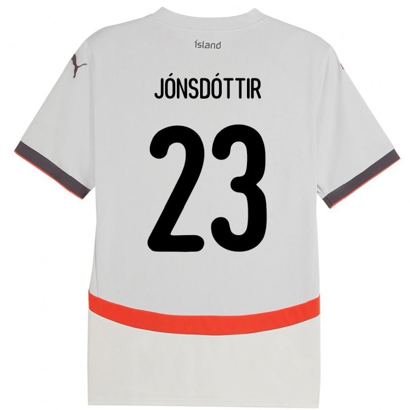 Danxen Damen Island Sveindís Jane Jónsdóttir #23 Weiß Auswärtstrikot Trikot 24-26 T-Shirt Schweiz