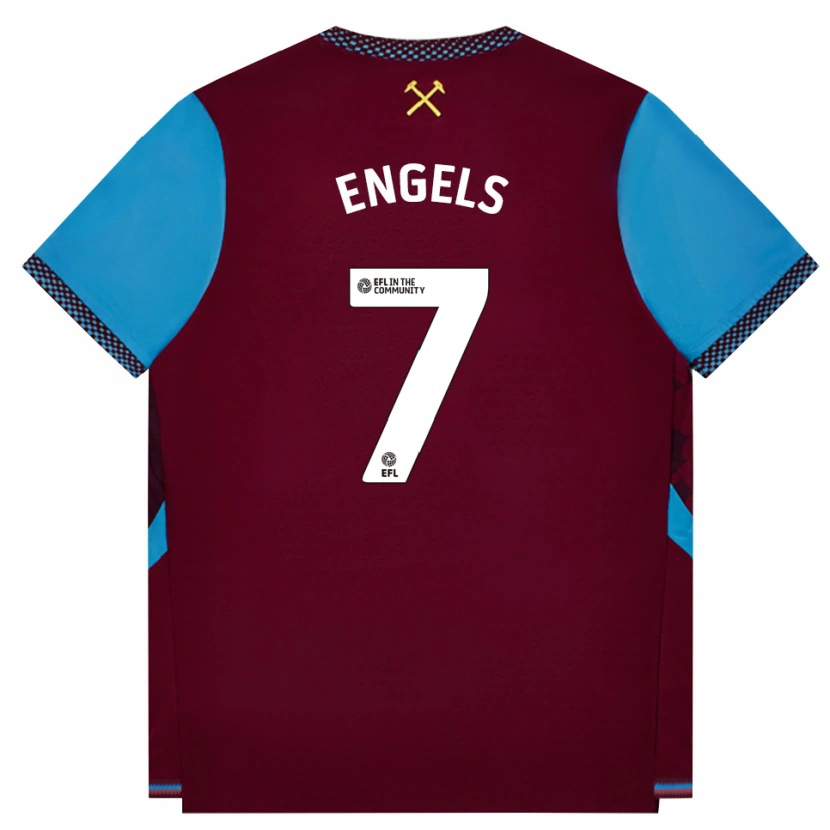 Danxen Damen Arne Engels #7 Burgund Kornblumenblau Heimtrikot Trikot 2026/27 T-Shirt Schweiz