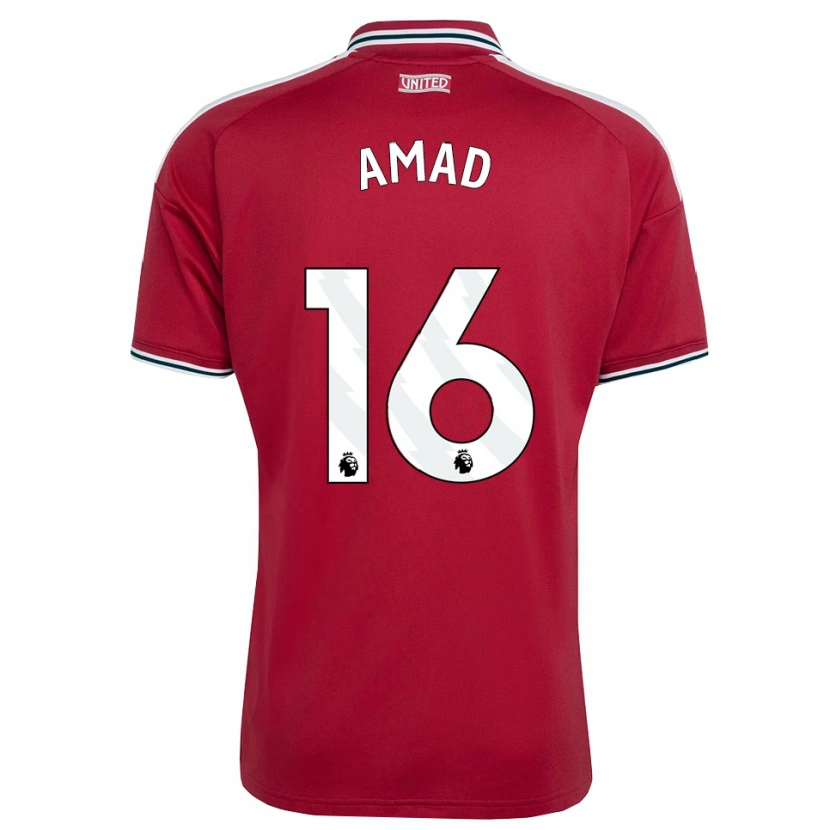 Danxen Damen Amad Diallo #16 Rot Gelb Weiß Heimtrikot Trikot 2026/27 T-Shirt Schweiz