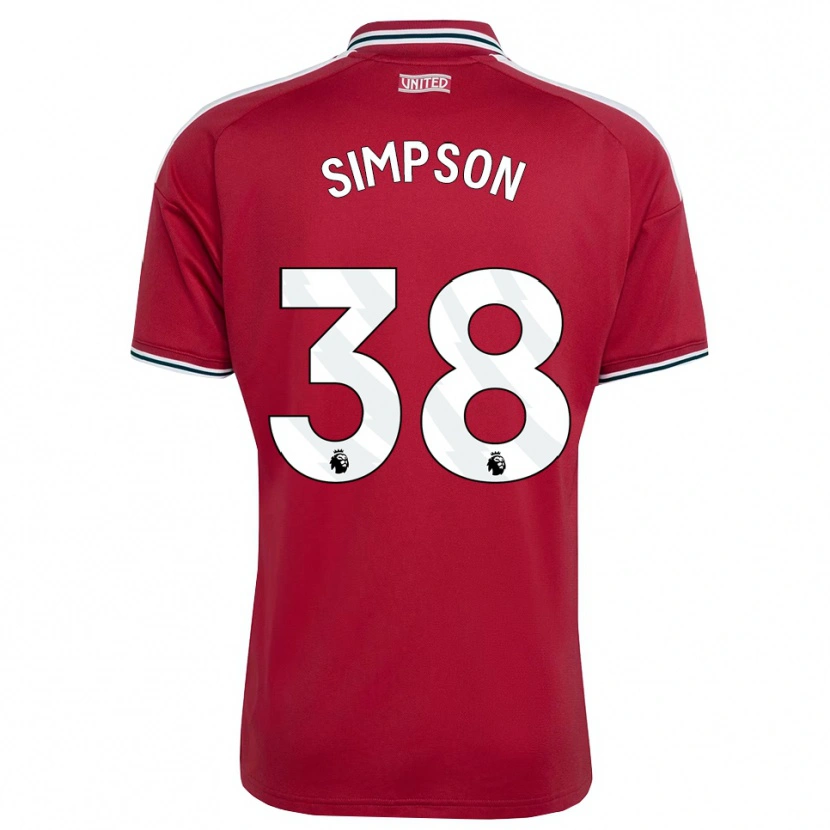 Danxen Damen Jess Simpson #38 Rot Gelb Weiß Heimtrikot Trikot 2026/27 T-Shirt Schweiz