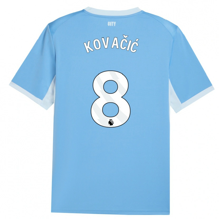 Danxen Damen Mateo Kovacic #8 Hellhimmelblau Weiß Heimtrikot Trikot 2026/27 T-Shirt Schweiz