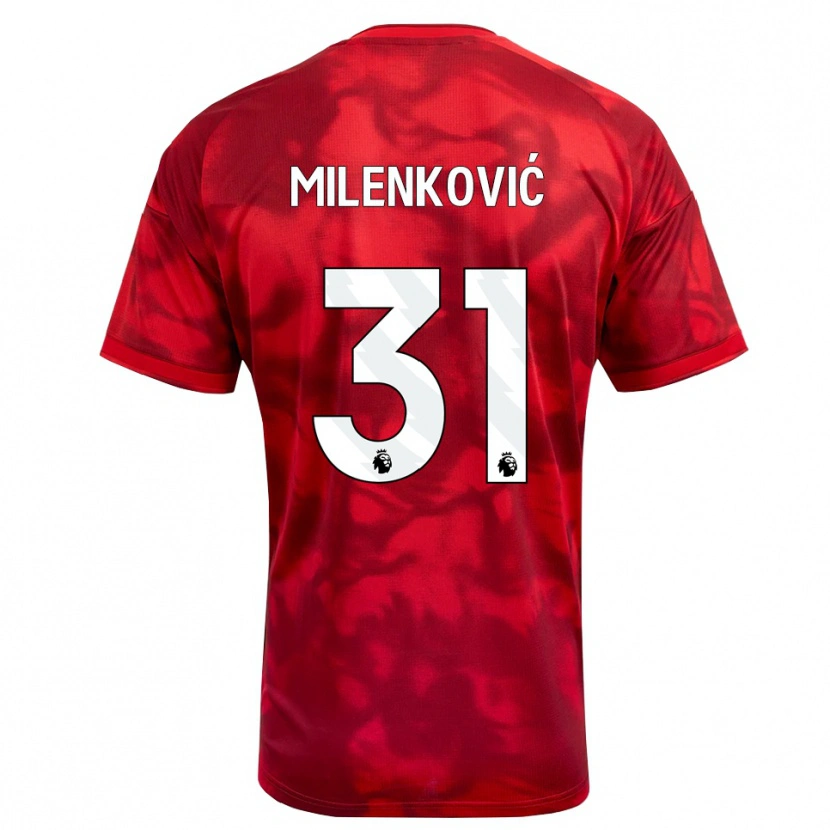 Danxen Damen Nikola Milenković #31 Karmesin Weiß Heimtrikot Trikot 2026/27 T-Shirt Schweiz