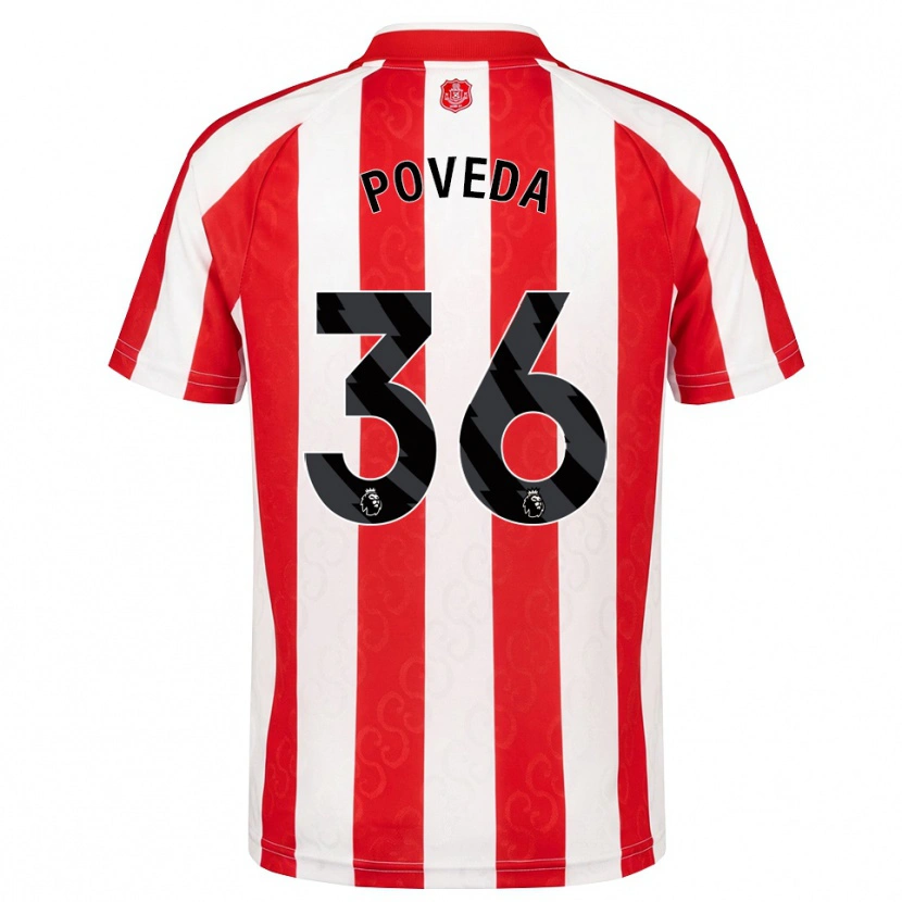 Danxen Damen Ian Poveda #36 Rot Weiß Schwarz Heimtrikot Trikot 2026/27 T-Shirt Schweiz