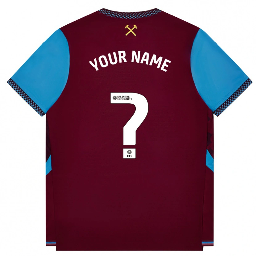 Danxen Damen Ihren Namen #0 Burgund Kornblumenblau Heimtrikot Trikot 2026/27 T-Shirt Schweiz