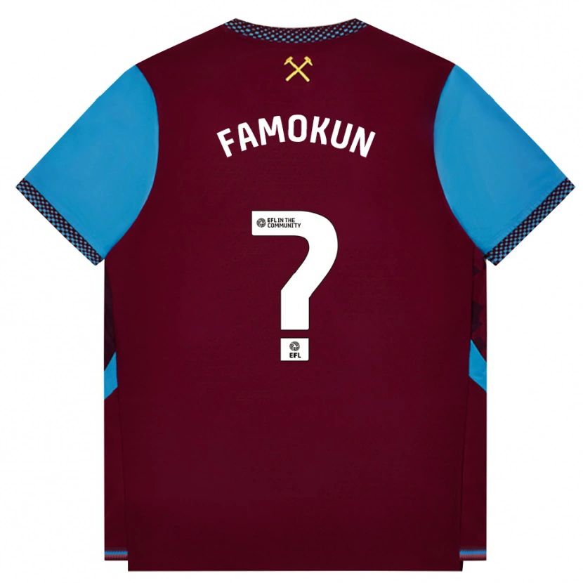 Danxen Damen Emmanuel Famokun #0 Burgund Kornblumenblau Heimtrikot Trikot 2026/27 T-Shirt Schweiz