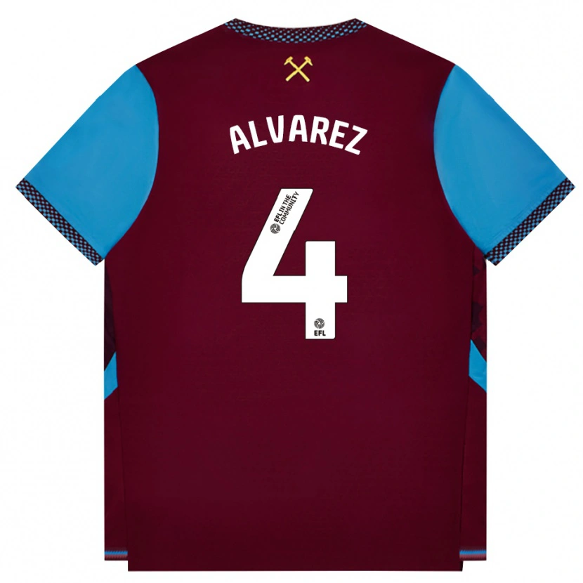 Danxen Damen Edson Álvarez #4 Burgund Kornblumenblau Heimtrikot Trikot 2026/27 T-Shirt Schweiz