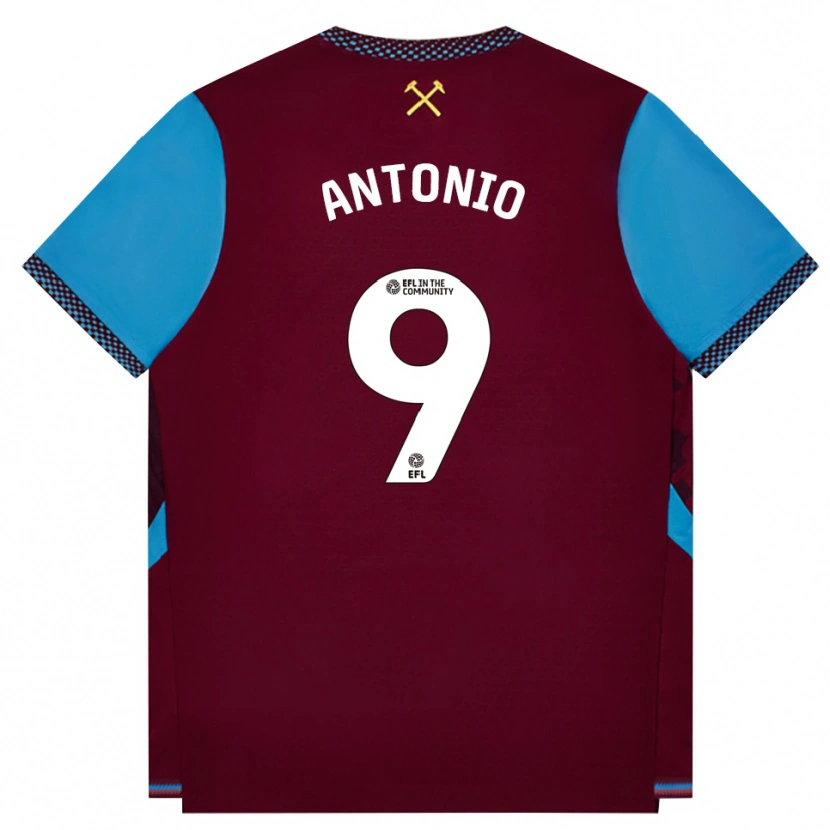 Danxen Damen Michail Antonio #9 Burgund Kornblumenblau Heimtrikot Trikot 2026/27 T-Shirt Schweiz