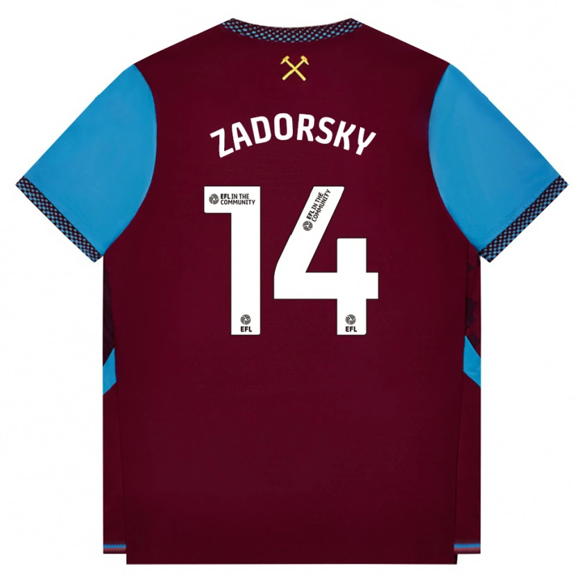 Danxen Damen Shelina Zadorsky #14 Burgund Kornblumenblau Heimtrikot Trikot 2026/27 T-Shirt Schweiz