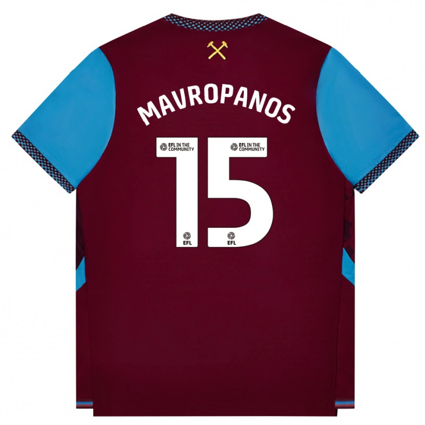 Danxen Damen Konstantinos Mavropanos #15 Burgund Kornblumenblau Heimtrikot Trikot 2026/27 T-Shirt Schweiz