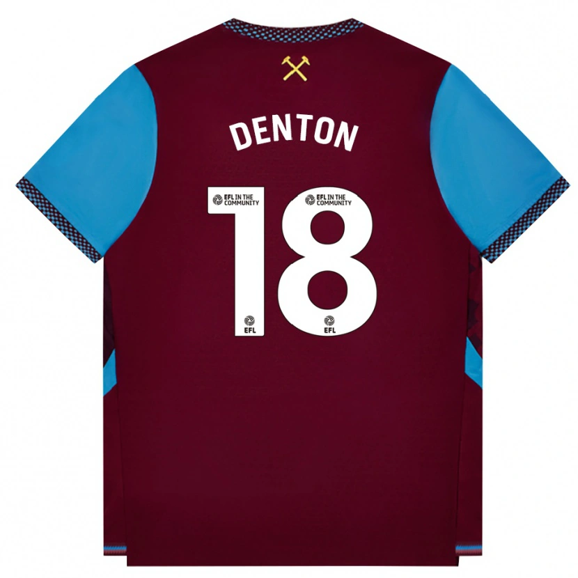 Danxen Damen Anouk Denton #18 Burgund Kornblumenblau Heimtrikot Trikot 2026/27 T-Shirt Schweiz