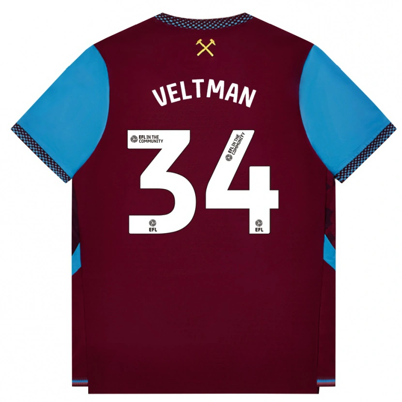 Danxen Damen Joël Veltman #34 Burgund Kornblumenblau Heimtrikot Trikot 2026/27 T-Shirt Schweiz