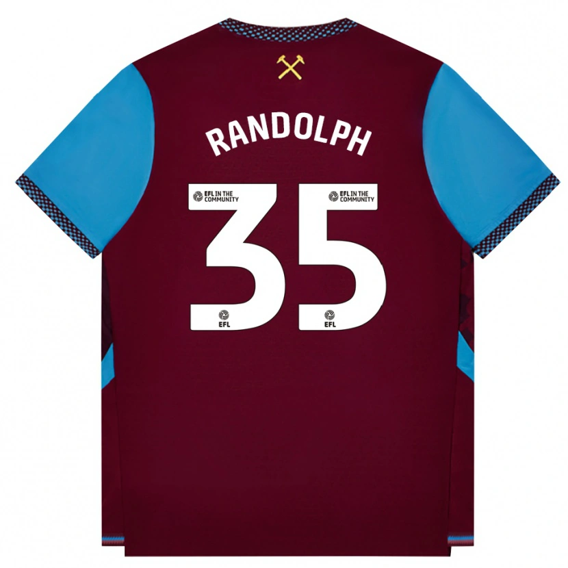 Danxen Damen Darren Randolph #35 Burgund Kornblumenblau Heimtrikot Trikot 2026/27 T-Shirt Schweiz