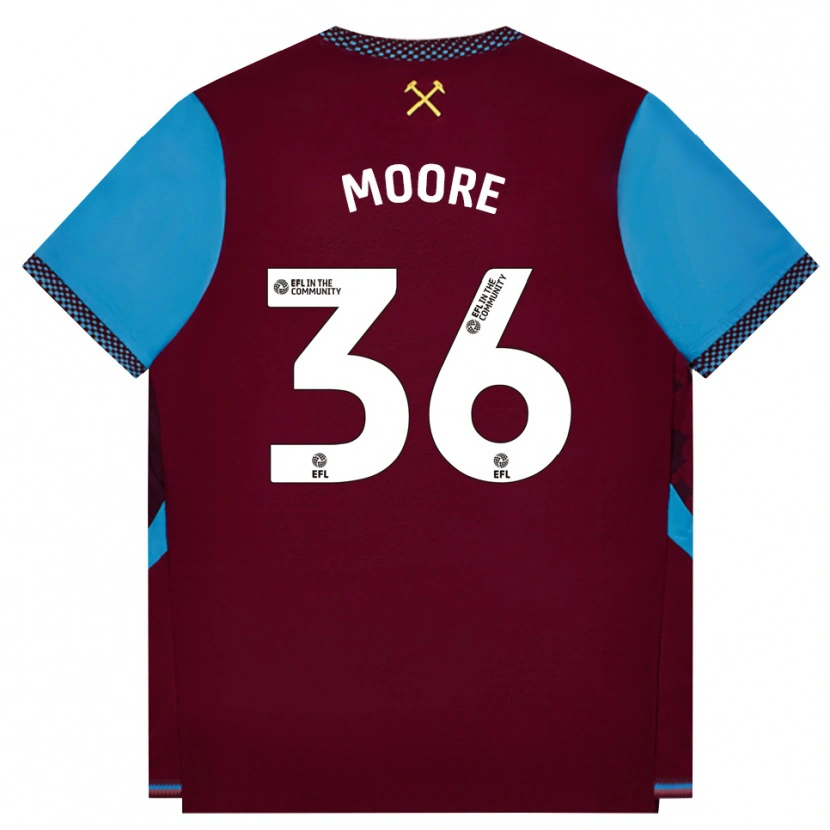 Danxen Damen Sean Moore #36 Burgund Kornblumenblau Heimtrikot Trikot 2026/27 T-Shirt Schweiz
