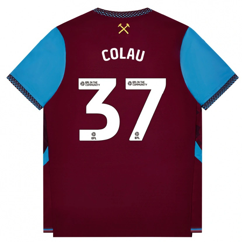 Danxen Damen Dimitri Colau #37 Burgund Kornblumenblau Heimtrikot Trikot 2026/27 T-Shirt Schweiz