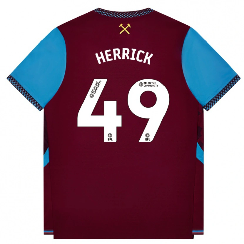 Danxen Damen Finlay Herrick #49 Burgund Kornblumenblau Heimtrikot Trikot 2026/27 T-Shirt Schweiz
