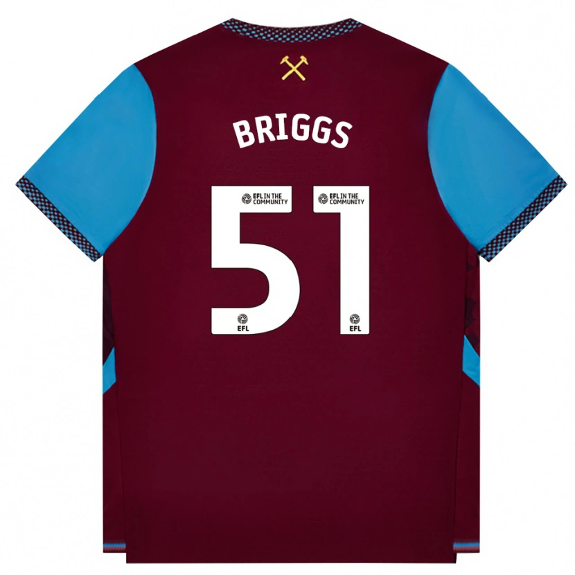 Danxen Damen Josh Briggs #51 Burgund Kornblumenblau Heimtrikot Trikot 2026/27 T-Shirt Schweiz