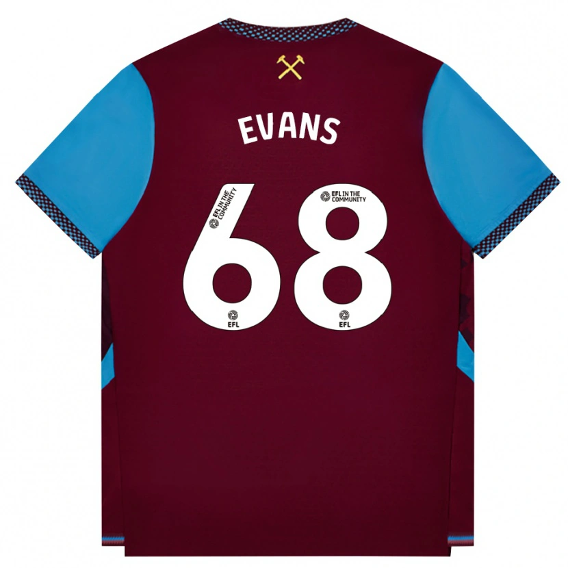 Danxen Damen Isaac Evans #68 Burgund Kornblumenblau Heimtrikot Trikot 2026/27 T-Shirt Schweiz