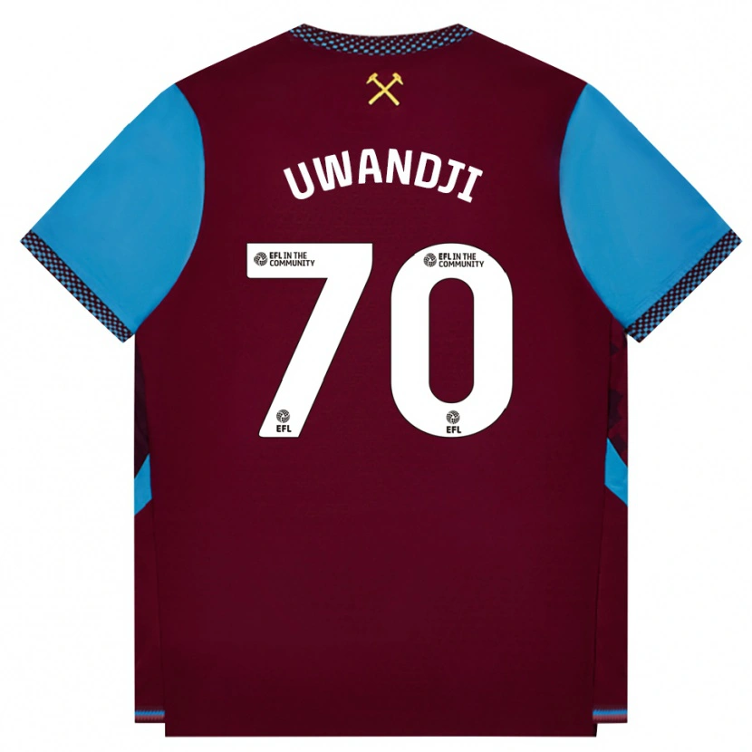 Danxen Damen Blaise Uwandji #70 Burgund Kornblumenblau Heimtrikot Trikot 2026/27 T-Shirt Schweiz