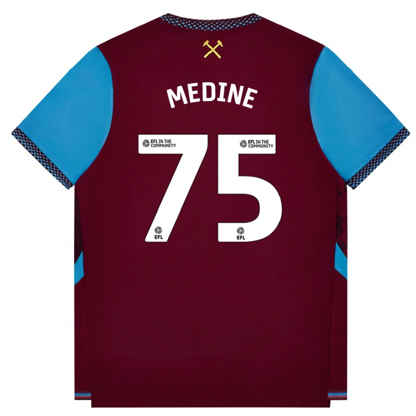 Danxen Damen Jethro Medine #75 Burgund Kornblumenblau Heimtrikot Trikot 2026/27 T-Shirt Schweiz