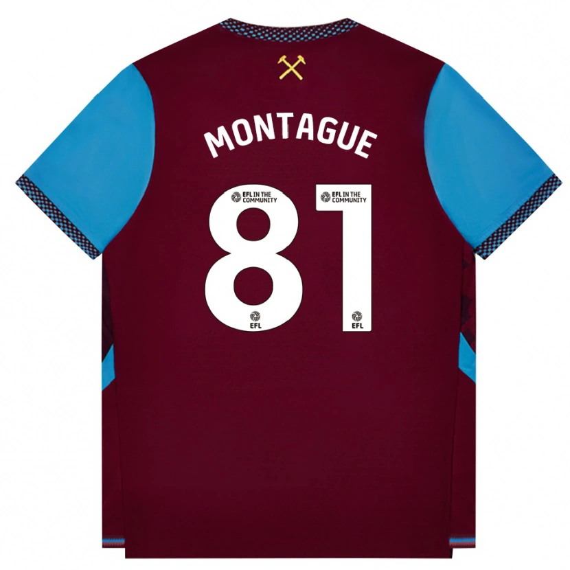 Danxen Damen Harry Montague #81 Burgund Kornblumenblau Heimtrikot Trikot 2026/27 T-Shirt Schweiz
