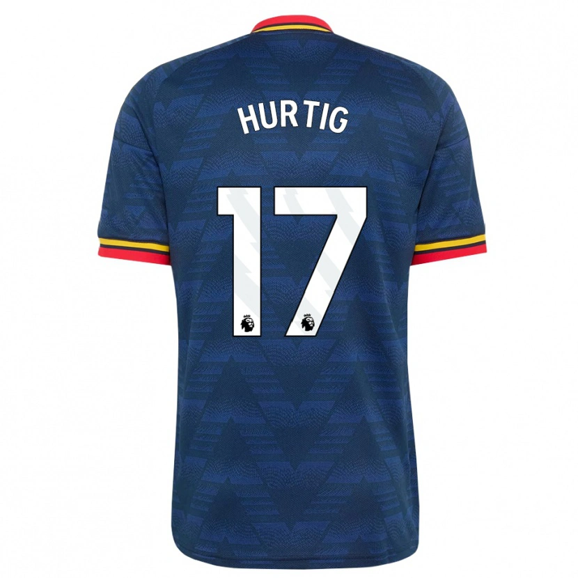 Danxen Damen Lina Hurtig #17 Mitternachtsblau Gelb Rot Auswärtstrikot Trikot 2026/27 T-Shirt Schweiz