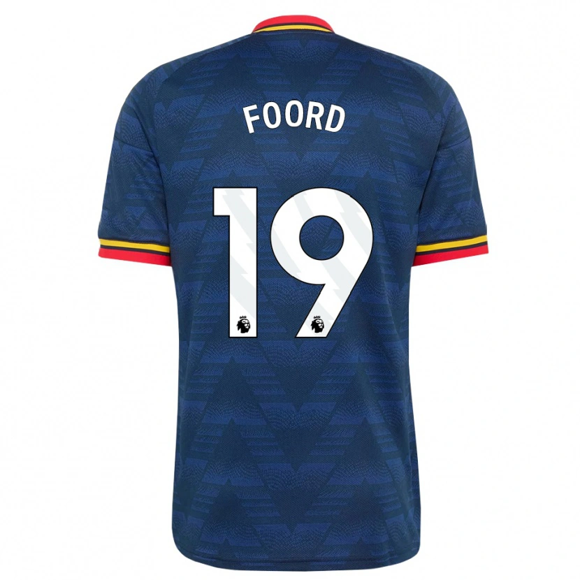 Danxen Damen Caitlin Foord #19 Mitternachtsblau Gelb Rot Auswärtstrikot Trikot 2026/27 T-Shirt Schweiz