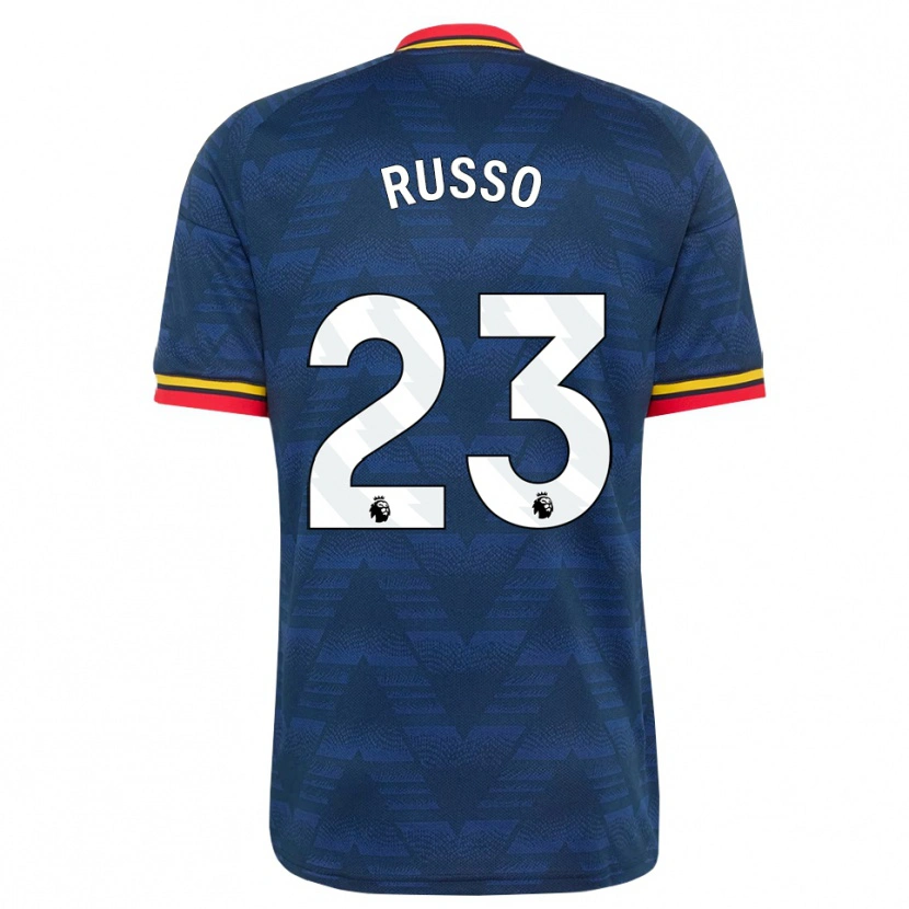 Danxen Damen Alessia Russo #23 Mitternachtsblau Gelb Rot Auswärtstrikot Trikot 2026/27 T-Shirt Schweiz