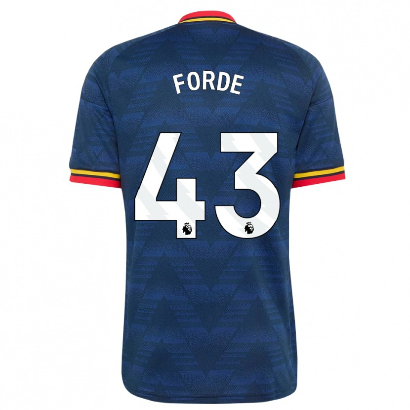 Danxen Damen Romari Forde #43 Mitternachtsblau Gelb Rot Auswärtstrikot Trikot 2026/27 T-Shirt Schweiz