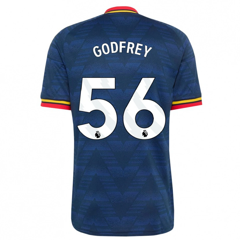 Danxen Damen Freya Godfrey #56 Mitternachtsblau Gelb Rot Auswärtstrikot Trikot 2026/27 T-Shirt Schweiz