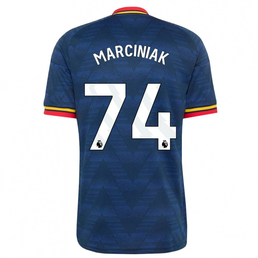 Danxen Damen Alex Marciniak #74 Mitternachtsblau Gelb Rot Auswärtstrikot Trikot 2026/27 T-Shirt Schweiz