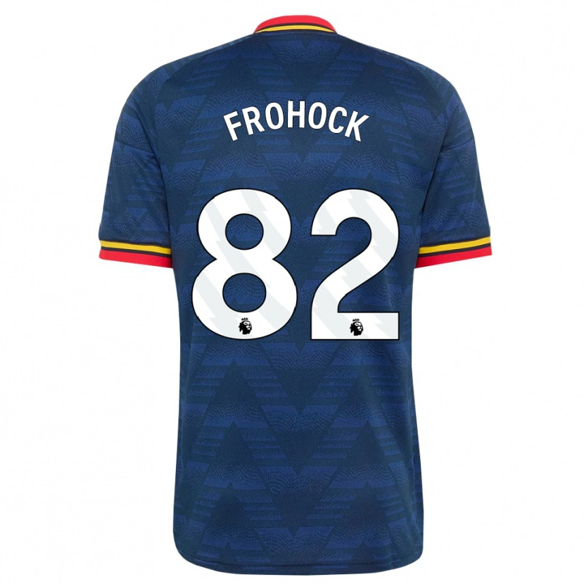 Danxen Damen Marley Frohock #82 Mitternachtsblau Gelb Rot Auswärtstrikot Trikot 2026/27 T-Shirt Schweiz