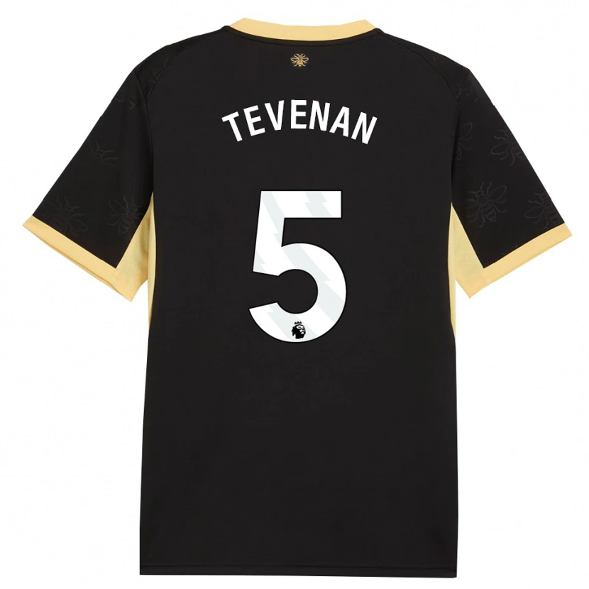Danxen Damen Oliver Tevenan #5 Schwarz Gelb Auswärtstrikot Trikot 2026/27 T-Shirt Schweiz