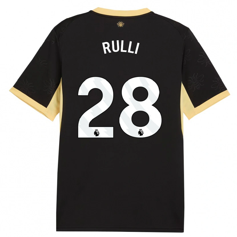 Danxen Damen Gerónimo Rulli #28 Schwarz Gelb Auswärtstrikot Trikot 2026/27 T-Shirt Schweiz