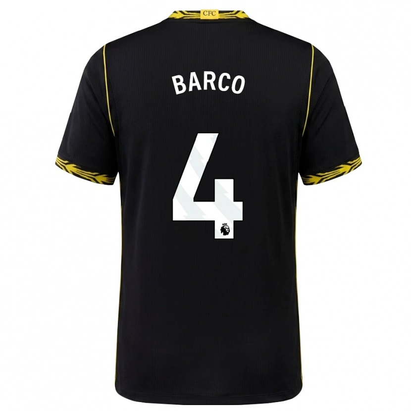 Danxen Damen Valentín Barco #4 Schwarz Gelb Auswärtstrikot Trikot 2026/27 T-Shirt Schweiz