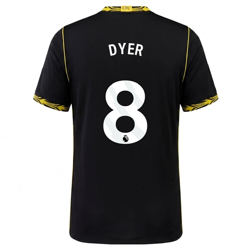 Danxen Damen Kiano Dyer #8 Schwarz Gelb Auswärtstrikot Trikot 2026/27 T-Shirt Schweiz