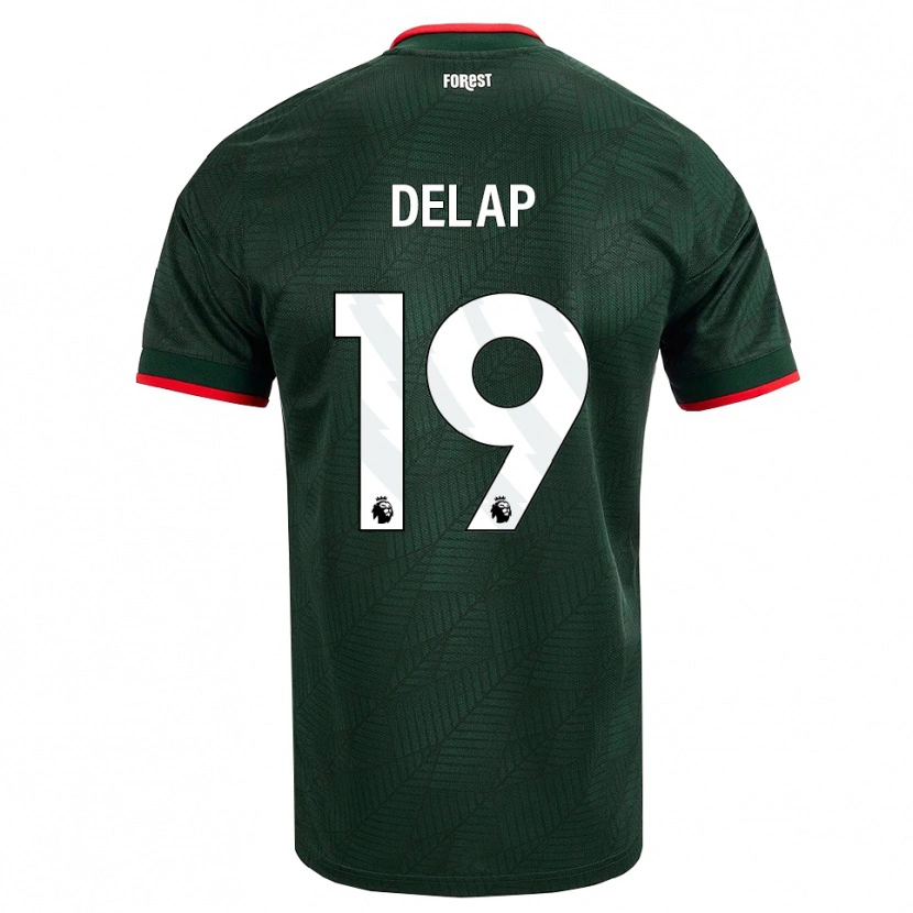 Danxen Damen Liam Delap #19 Dunkelgrün Rot Auswärtstrikot Trikot 2026/27 T-Shirt Schweiz