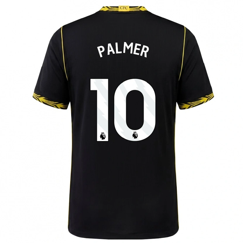 Danxen Damen Cole Palmer #10 Schwarz Gelb Auswärtstrikot Trikot 2026/27 T-Shirt Schweiz