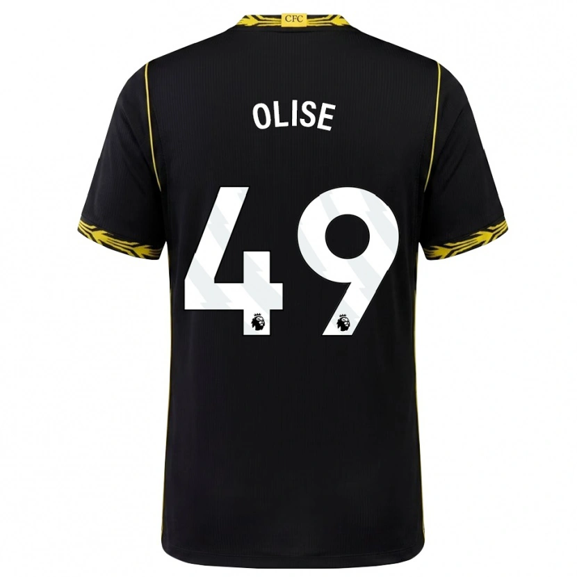 Danxen Damen Richard Olise #49 Schwarz Gelb Auswärtstrikot Trikot 2026/27 T-Shirt Schweiz
