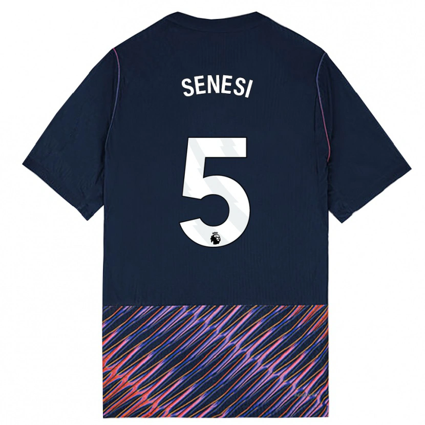 Danxen Damen Marcos Senesi #5 Königlich Blau Weiß Auswärtstrikot Trikot 2026/27 T-Shirt Schweiz
