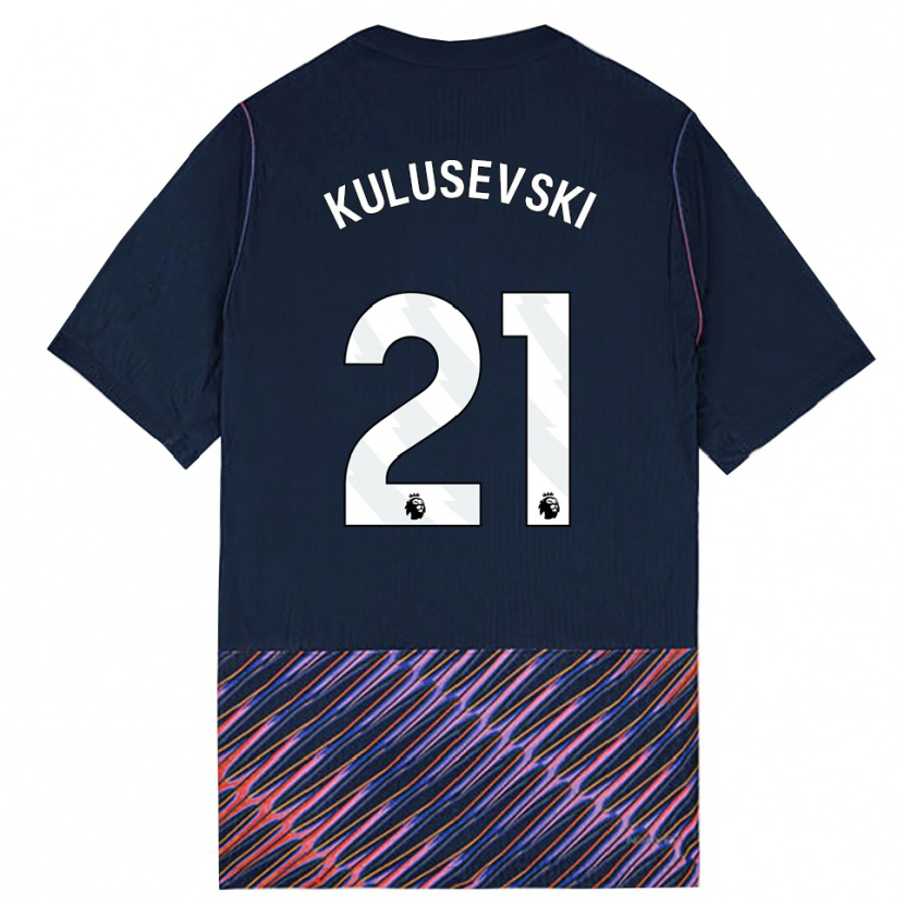Danxen Damen Dejan Kulusevski #21 Königlich Blau Weiß Auswärtstrikot Trikot 2026/27 T-Shirt Schweiz