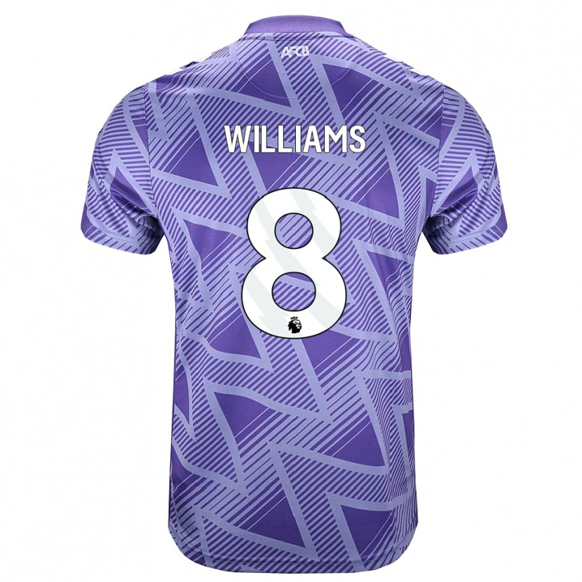 Danxen Damen Phoebe Williams #8 Blassesviolett Rot Weiß Auswärtstrikot Trikot 2026/27 T-Shirt Schweiz