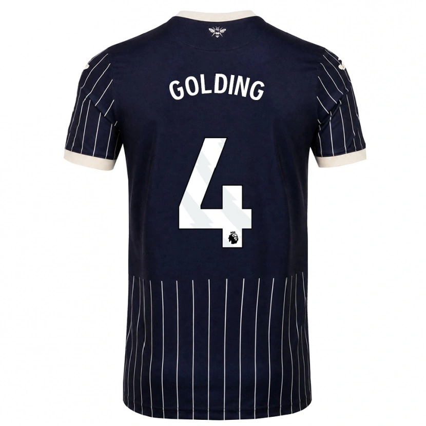 Danxen Damen Aidan Golding #4 Schwarz Weiß Auswärtstrikot Trikot 2026/27 T-Shirt Schweiz