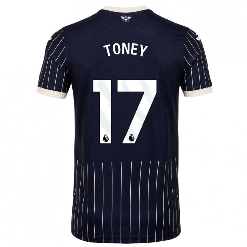 Danxen Damen Ivan Toney #17 Schwarz Weiß Auswärtstrikot Trikot 2026/27 T-Shirt Schweiz