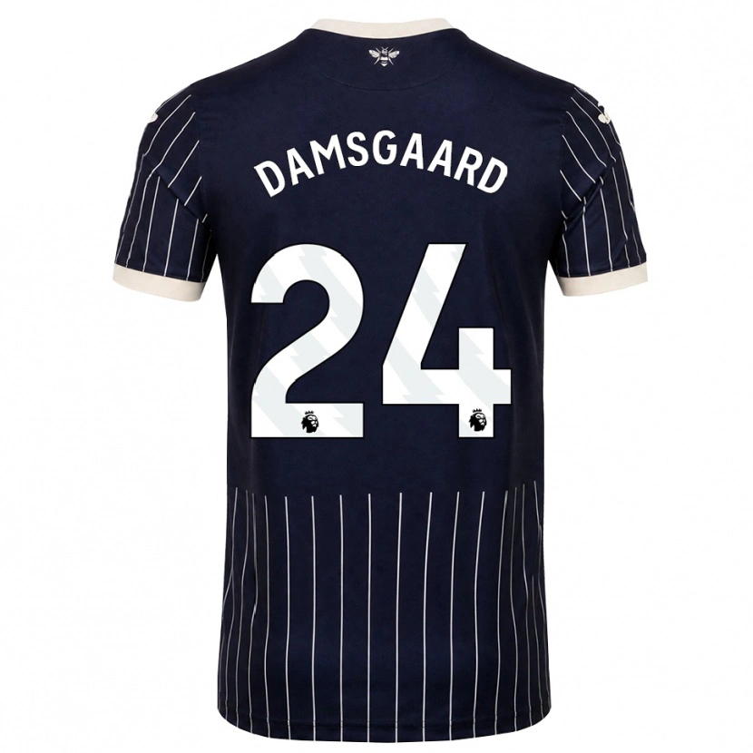 Danxen Damen Mikkel Damsgaard #24 Schwarz Weiß Auswärtstrikot Trikot 2026/27 T-Shirt Schweiz