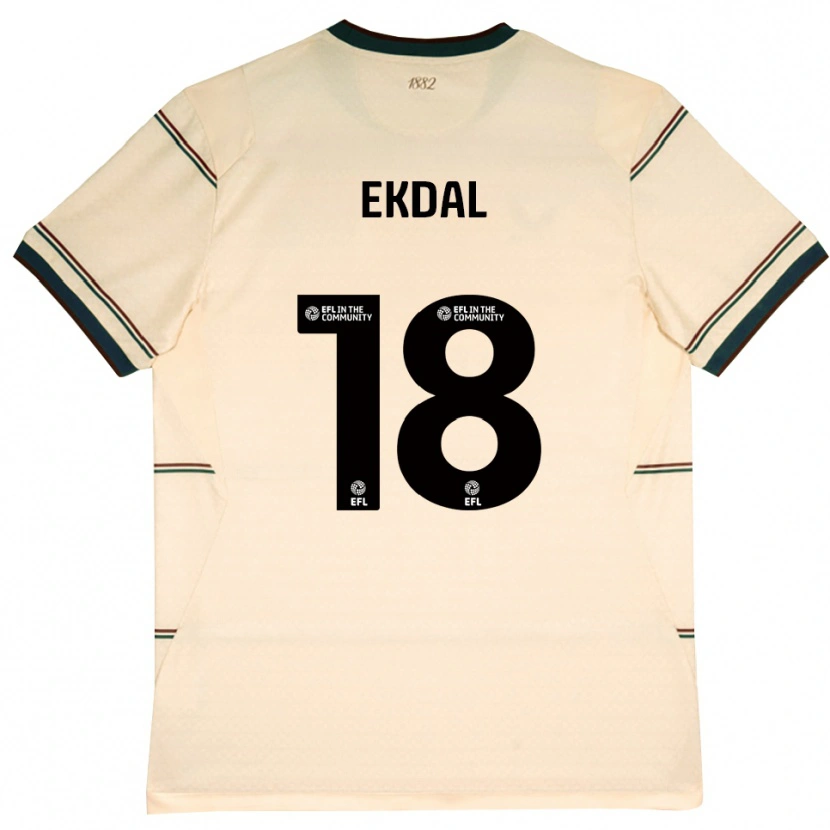 Danxen Damen Hjalmar Ekdal #18 Beige Burgund Auswärtstrikot Trikot 2026/27 T-Shirt Schweiz