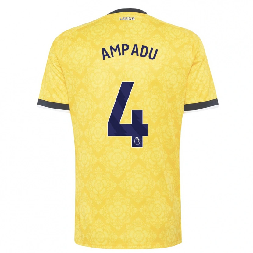 Danxen Damen Ethan Ampadu #4 Gelb Weiß Schwarz Auswärtstrikot Trikot 2026/27 T-Shirt Schweiz