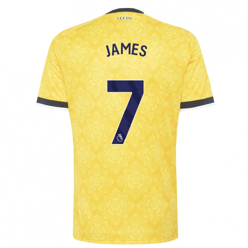 Danxen Damen Daniel James #7 Gelb Weiß Schwarz Auswärtstrikot Trikot 2026/27 T-Shirt Schweiz